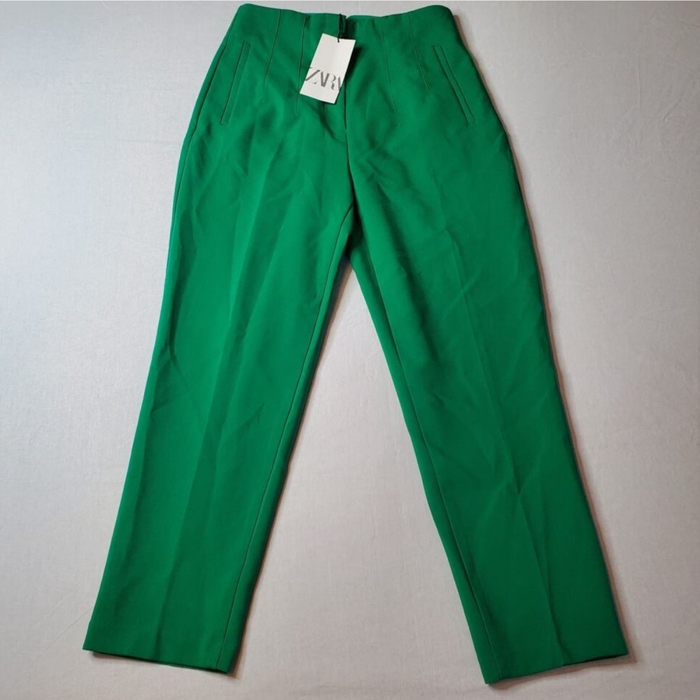 Zara High-waisted Emerald Pants